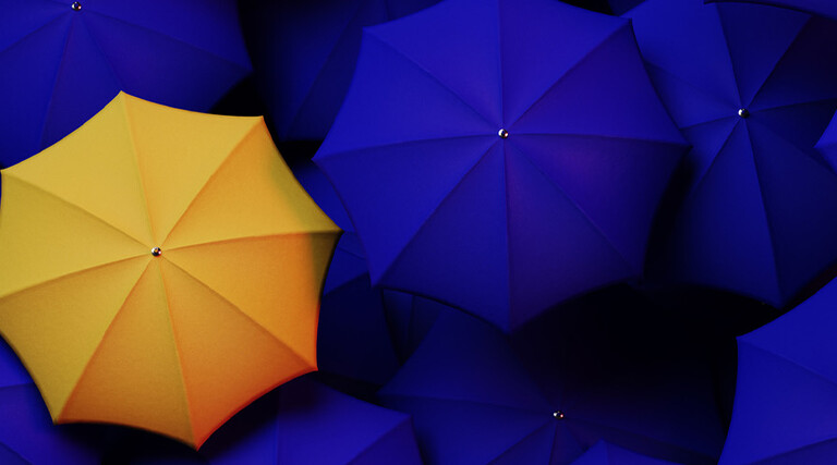 Multiple umbrellas