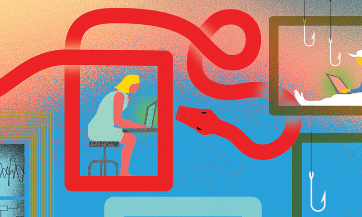 Illustration of phishing attacks