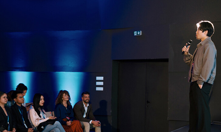 Person giving speech