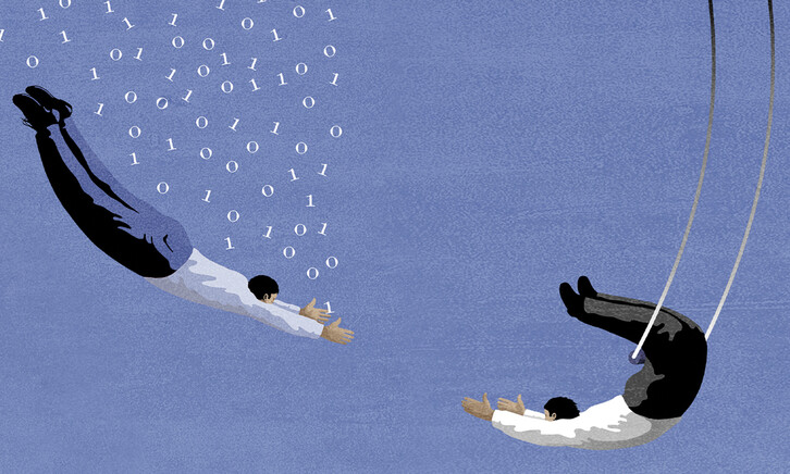 Illustration of acrobats
