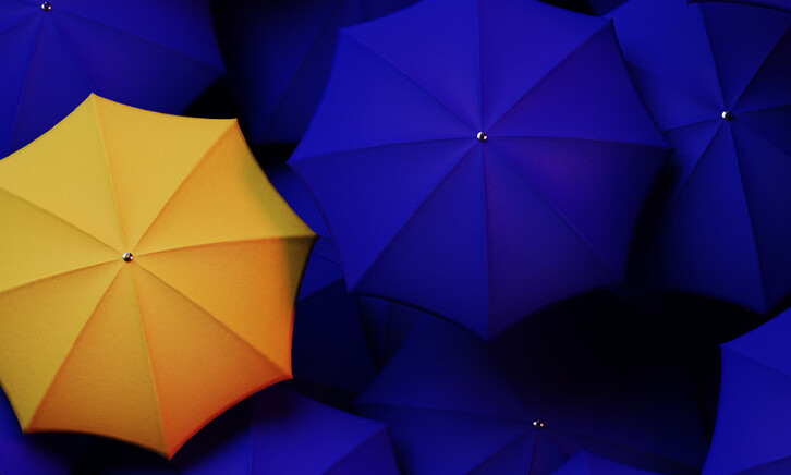 Multiple umbrellas