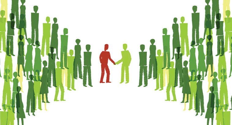 Illustration representing saying goodbye to an employee