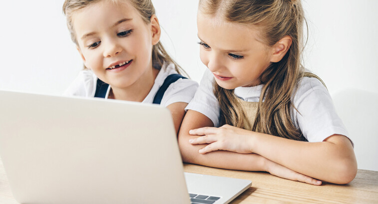 Students using laptop