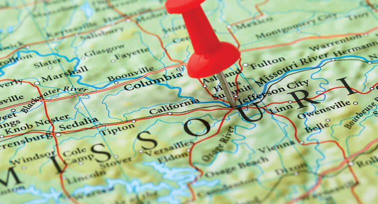 Map image of Missouri