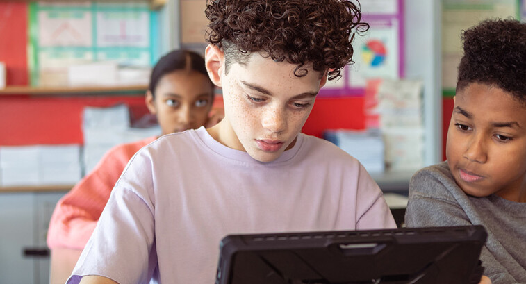 Students using Wi-Fi connected devices