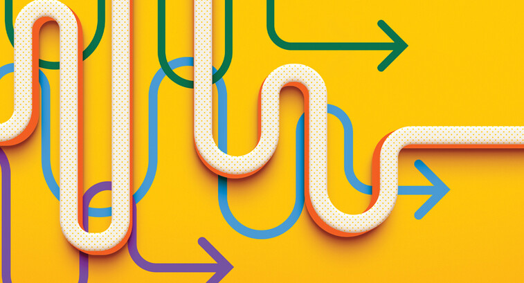 Arrows indicating creativity and progress