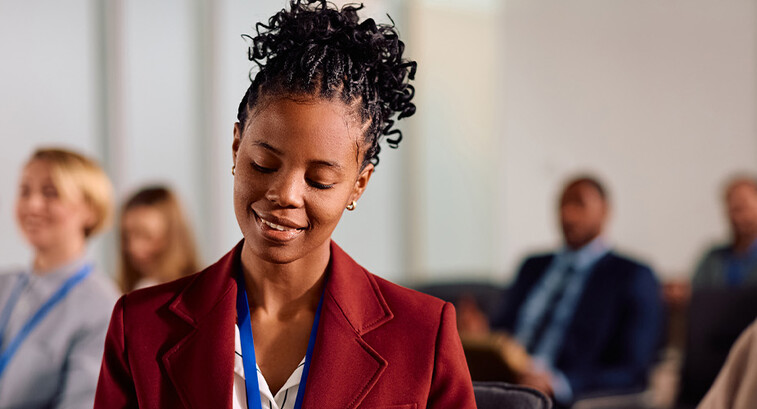 Person attending conference