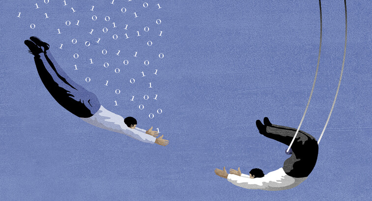 Illustration of acrobats