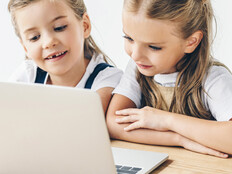 Students using laptop