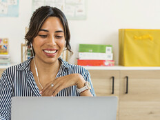 Teacher educating remotely