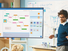 teacher in a classroom teaching