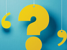Floating apostrophe, question mark and comma