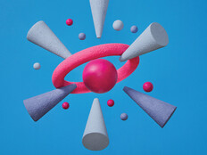 cones pointing at sphere in hoop illustration