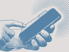 Illustration of person using smartphone