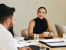 Colleagues holding a meeting