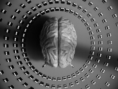 Black and white brain concept for AI security