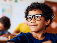 student in classroom