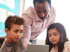 Students using tablet