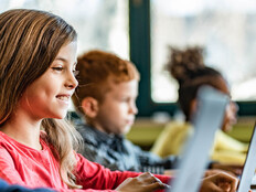 Students using laptops