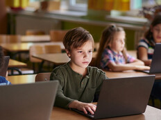 Student using computer