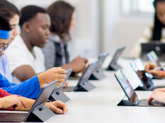 Students using tablets