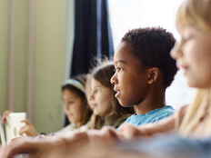 Students using computers
