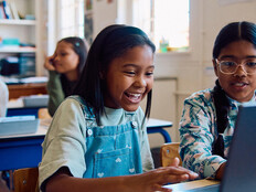 Students using computers
