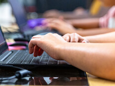 Students using devices