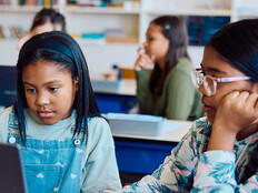 Students using computers