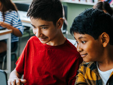 Students using laptops