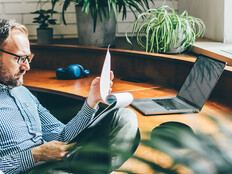 Person reviewing documents
