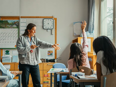 Teacher calling on student