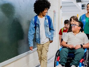 Students in school hall