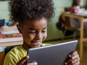 Students using devices