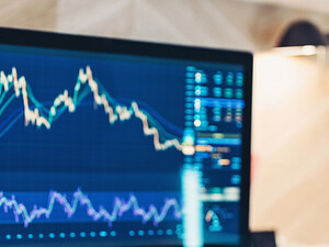 Person looking at financial data