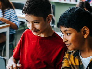 Students using laptops