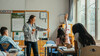 Teacher calling on student