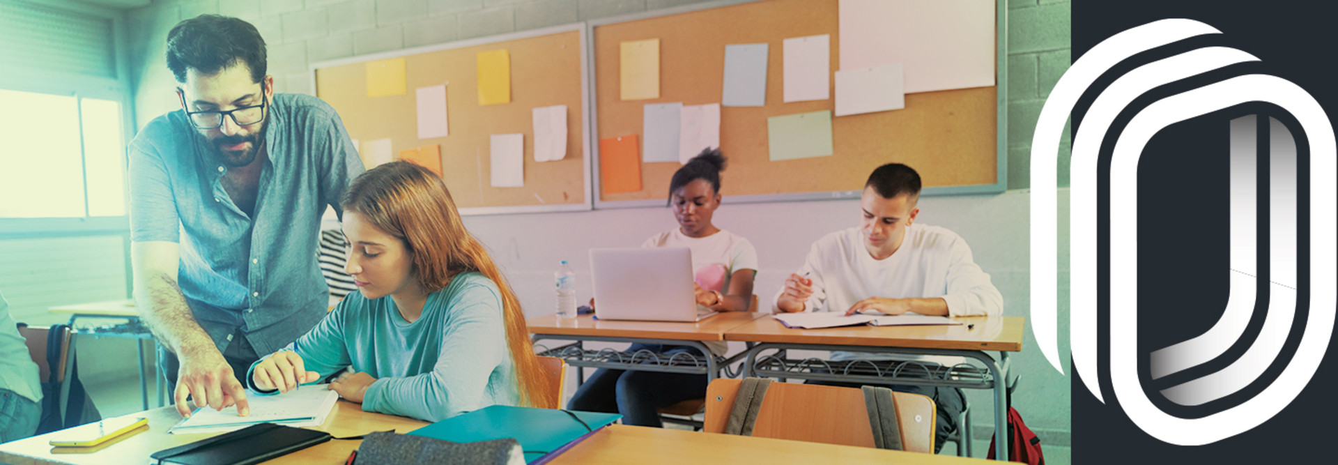 Teacher and students in classroom setting